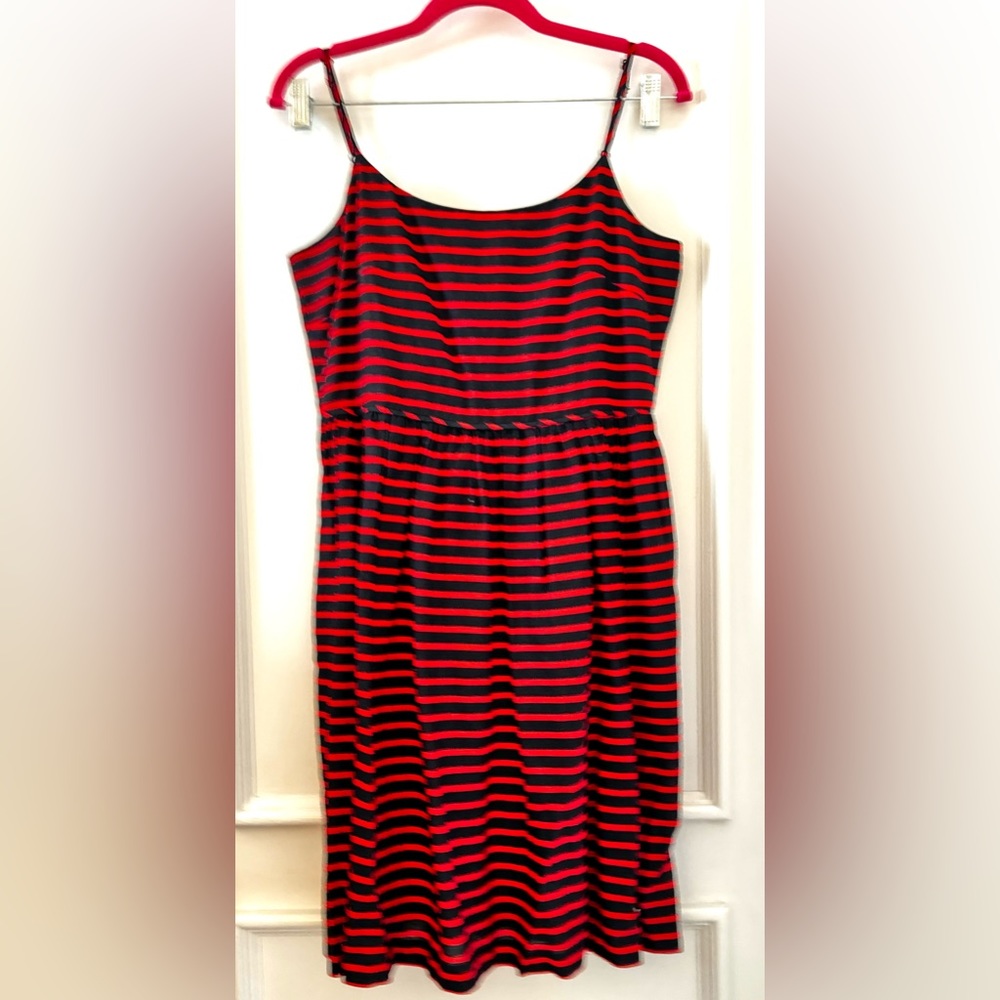 J.Crew linen-blend spaghetti strap dress with pockets